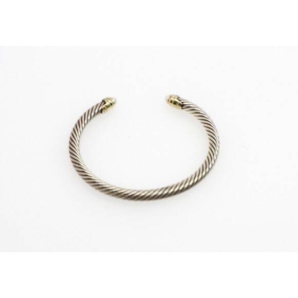 David Yurman Pearls Cable Bangle Bracelet With 14k Yellow Gold 5mm - Picture 3 of 5